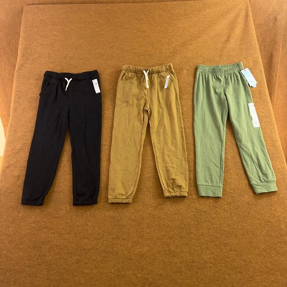 Old Navy Cat & Jack Toddler 5T Multicolor 3 Pack Cotton Blend Jogger Pants NWT
